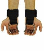 Kobo WTA02 Gym Straps Hook Bar with Padded Wrist Support Gloves (Black)