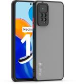 KloutCase Back Cover for Camera Protection Smoke, Redmi Note 11, Redmi Note 11S Black