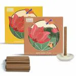 HELP US GREEN Fragrance Citronella and Khus Flavour Dhoop Sticks for Pooja (50 pcs), Pack of 2 Dhup Batti with Holder, Agarbatti, Incense Stick, Sandal, Cones, Cup, Sambrani (25 Sticks/pack)