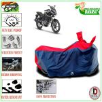 DUFFEL Two Wheeler Bike/Scooty Cover Compatible For Bajaj Pulsar 220 Water Resistance Dustproof UV Protection Indor Outdor Parking With All Varients Full Body (Navy Blue and Red)