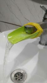 Safe-O-Kid- Pack of 1 - Colorful Kid's Hand Washing Faucet Extender/Tap Extender- Green