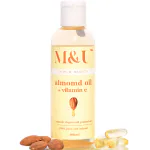 Extra Virgin Pure Almond Oil with Vitamin E, Cold pressed Oil For Skin, Hair, & Body 100ml