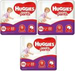 Huggies Dry Pants Baby Diapers XXL 66 Pieces| Pack of 3