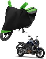 Auto Hub Bike Cover for Bajaj Dominar 400 , Dustproof UV Protection water resistant Custom Fit Cover-(Black-Green )