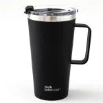 The Better Home Black Stainless Steel Insulated Coffee Mug With Lid And Handle