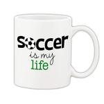 Mug Morning Soccer Mug Soccer is My Life Mug Football Ceramic Mug 325ml (White)