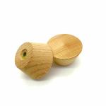 CONSES Natural Wooden Dresser Drawer Knobs Including Screws Pulls Handles 1.5 Inch (Design 6, Pack 1)