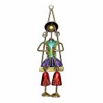 Parshivi Handicrafts Iron Handmade Tribal Musicians v Doll Shape for Wall Decor Decorative Gift Item Showpiece for Home Decor, Multicolour (11 inch) - Set of 3 pc.