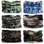 SHIVAAY KALILY 6PCS Headband Bandana - Versatile Sports & Casual Headwear Multifunctional Seamless Neck Gaiter, Headwrap, Balaclava, Helmet Liner, Face Mask for Camping, Running, Cycling, Fishing etc