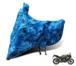 Auto Hub Waterproof Bike Cover Compatible with CBR 150R -(Fabric:-Polyester, Color:-Blue Military Jungle)