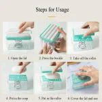 Satsun Enterprise Soap Roller Dispenser,2-in-1 Portable Soap Dish & Soap Dispenser with Roller