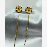 SHEELOVES 22K Gold Plated Hanging Earrings Drops and Danglers Earrings For Women and Girls