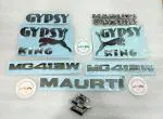 GMJ AUTOPARTS & ACCESSORIES-MARUTI GYPSY KING 413W CHROME MONOGRAM KIT| EMBLEM KIT MODIFIED