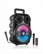 Tronica CARWAAN 30W Portable Wireless Bluetooth Karoke Party Speaker with Remote/Aux/FM/Pa System/Rechargeable Battery (Wired & Wireless Mic-3)
