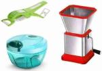AK Ultimate Vegetable, Fruit Chopper and New Handy Cutter - 15 cm (Pack of 3)
