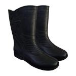 HealthSafe Flexible PVC,Puncture & Tear Resistant,Anti-Static,Anti-Slip,Oil/Water/Acid Resistance,Lightweight,Industrial/Labour/Worker Purpose,Super Safety Unisex Gumboot (Size: 6,Black)