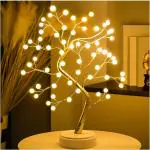 Desidiya Decorative Led Tree Lamp Table Top,Fairy Lights Spirit Tree, Bonsai Tree Light, Decoration For Room,Wedding,Bedroom,Gifts (36 Led Pearl)