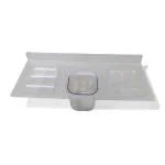 YASH Marketing Multi use 4 in 1 Multipurpose Double Soap stand with Tumbler Holder Sleek Design Bathroom Accesories shelf soap holder for washbasin,Bathroom, kitchen (Pack of 1)