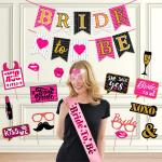 Zyozique Bachelorette Party Decorations Set - Sash | Banner | Photo Booth Props | Eye Glass (Pack of 18)