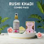 Rushi Khadi Combo Pack Of Rose Face Powder 100 gm With Rose Water 210 ml