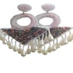 M S ENTERPRISES Elegant Women's Fashion Earrings Unique Designs for Every Look And Perfect for Every Occasion (Hand crafted Half Square)