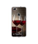 Casotec Wine Glass Design Printed Silicon Soft TPU Back Case Cover for Lava Z81