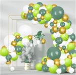 RG Accessories Green, Gold, White Rubber Solid Balloon Garland Kit For Birthday, Wedding Decoration Balloon (Pack Of 67)