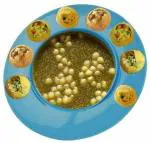 Inditradition Panipuri Gol-Gappe Serving Plates, Food-Grade Plastic Plates (Pack of 4, Assorted Color)