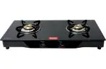 GOOD FLAME 2 Burners Regular Black Glass Gas Stove