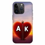 Voleano back cover for Apple I Phone 14 Pro 5G, A, Love, K, letter, A, K alphabet, A, K word, A, K name, cases cover