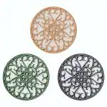 SOCXR Silicone Flower Trivet - Hot Pot Holder Hot Pads for Table & Countertop - Teapot Trivet Kitchen Trivets - Non-Slip & Heat Resistant Modern Kitchen Hot Pads for Pots set of -3