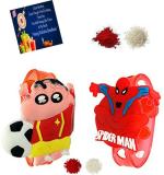 Kavim Kids RAKHI 23477 Plastic (PVC) Rakhi Set (Two Band light Cartoon caracter Kids Rakhi with greeting card, roli chawl)
