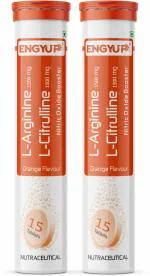 ENGYUP Pre-workout, NO Booster, L-Arginine & L-Citrulline, Orange Flavor (2 x 15 Tablets)