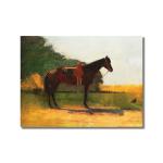 Tamatina Multicolor Saddle Horse In Farm Yard By Winslow Homer Canvas Painting - 36X27 Inch