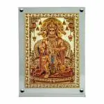 Hawai Shree Hanuman Photo with Acrylic Frame for Table Decor , Car Dashboard Décor, Prayer Room | Magnetic Replaceable Photo Acrylic Frame |SFDI050_ACRYLC_PKT