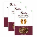 5 A Day Walnuts Special Quarters Halves Kashmiri Walnuts Kernels 750g (Pack of 3) | Kashmiri Walnuts | Akhrot | Walnuts