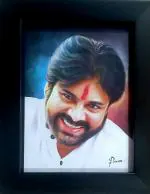 Framtastic Pawan Kalyan Rectangular Photo Frame -Brown 8 x 10 inch