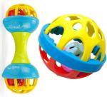 PACK OF 2 BEST QUALITY BIG SIZE RATTLE BALL AND DUMBBELLS FOR KIDS