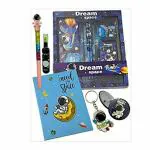Le Delite Kids Space Theme Stationery Set Combo Dream Rocket Return Gift (Pack Of 4 Items) For Kids