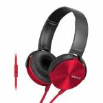 Sony MDR-XB450AP On-Ear EXTRA BASS Wired Headphones with Mic (Red)