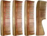 Ginni Marketing Neem Wooden Comb for Men & Women (Pack of 4)