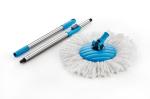 YASH Marketing Rod Stick-with 360 Degree Rotating Mops-Head 1 Rod Stick-with 1 Microfiber Refill Wet-Dry Mop Rod Stick for Floor Cleaning Rod Spin Mop (Blue)