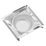 Scenty Square Stainless Steel Kitchen Strainer, Sink Jali, Drain Filter, Wide Rim Anti Clogging Mesh Drain Filter Vegetable Hair Catcher Drain Cover