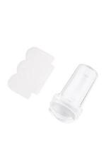 Sminakh Clear Silicone Nail Art Stamper with Scraper (Pack of 2)