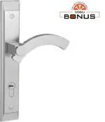 Bonus Premier Half Moon Mortise Both Side Key Cylinder Lock Set 85 MM (SILVER)