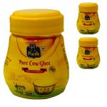 Parth Pure Cow Ghee - 200 litre Pack of 3(Total 600 ml) Organic Pure Shudh Desi Cow Milk Ghee || Clarified Butter | 100% Pure Desi Cow Nutritious Milk Ghee | Traditional Ghee - Jar, | PACK OF 3