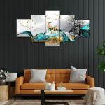 Perpetual Paintings for Wall Decoration - Set Of 5, 3d Scenery Wall Painting for Living Room Large Size with Frames for Wall Decor and Home Decoration, Hotel, Office (75 CM X 43 CM)