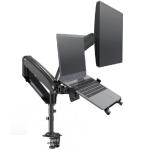 Gadget Wagon 22-32 Inch Gas Strut Led Monitor Desk Arm With Laptop Tray