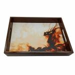 Angira Handicrafts Wooden Serving Tray (AHS-T051)
