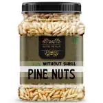 NUTRI PETALS Premium Pine Nuts Dry Fruits Without Shell Whole Chilgoza, Neza Big Size|Healthy food Jar Pack 1 kg (Lebanon Chilgoza Giri)